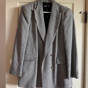 Zara Houndstooth Blazer